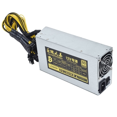 2000W 12V 166A Power Supply 220-240V Input 10x6Pin Efficiency Multi-GPU